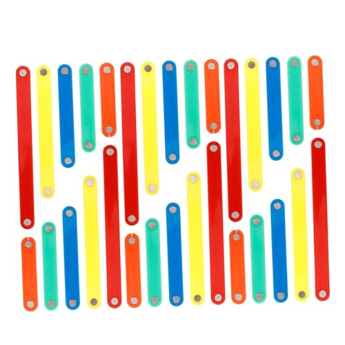 LRXIYODE 50 Stück Teiliges Magnetisches Sticks aus Kunststoff Vielseitiges Lernspielzeug zur Mathematischer Fähigkeiten und Räumlichen Denkens für Grundschulalter von LRXIYODE