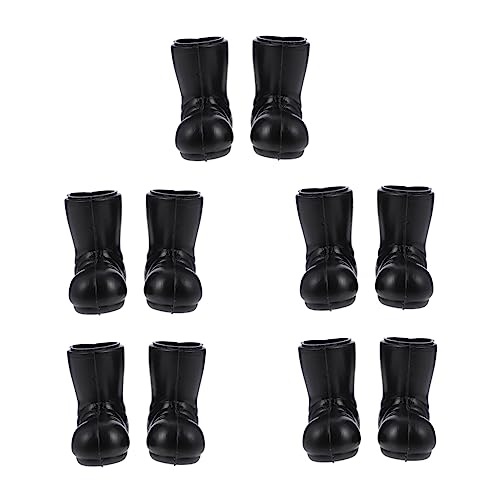 LRXIYODE 5Paare Mini Weihnachtsschuhe Modelle Santa Claus Schuhe Miniaturschuhe Für Puppenhaus Dekoration Weihnachtsdekoration Für Basteln Und Deko von LRXIYODE