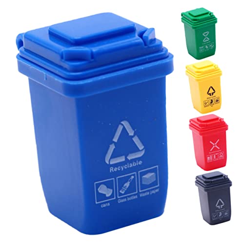 LRXIYODE 5Stücke Teiliges Miniatur Müllbehälter für Puppenhaus Hochwertige Mini Mülltonnen für Sandtisch und DIY Projekte für Mikro Szenen von LRXIYODE