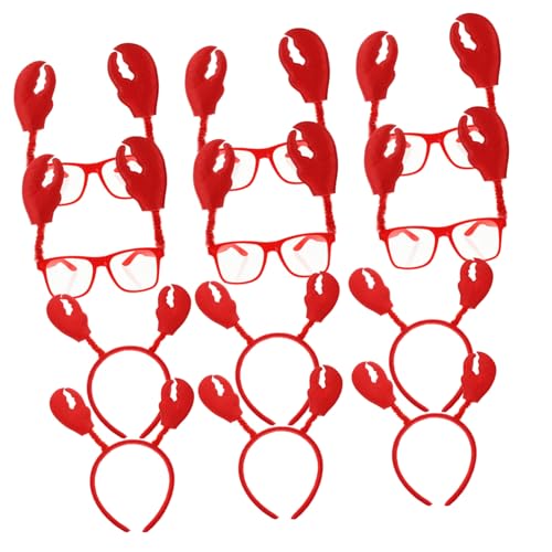 LRXIYODE 6 Sätze Karneval Krabben Sonnenbrillen Kostüm Requisiten Kopfschmuck für Halloween Festival Party Spaß LRXIYODE 6 Sätze Karneval Krabben Sonnenbrillen Kostüm Requisiten Kopfschmuck für Halloween Festival Party Spaß von LRXIYODE