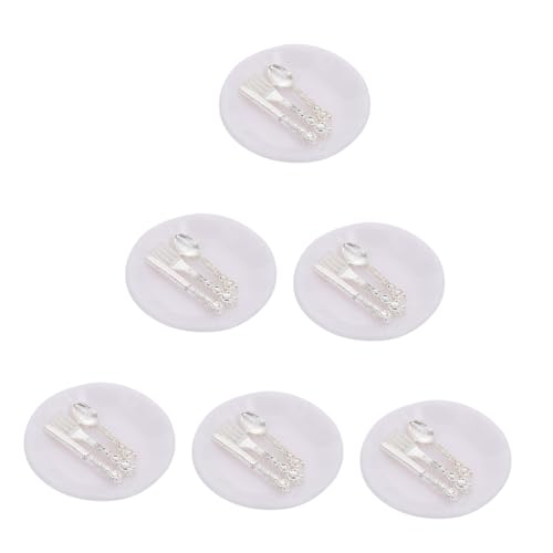 LRXIYODE 6 Sätze Simulationsbesteck für kinderspielzeug hühner spielsachen für Kinderzimmer Dekoration Toys Heimdekoration Mini-Geschirr-Kit Abs Weiß LRXIYODE 6 Sätze Simulationsbesteck für kinderspielzeug hühner spielsachen für Kinderzimmer Dekoration Toys Heimdekoration Mini-Geschirr-Kit Abs Weiß von LRXIYODE