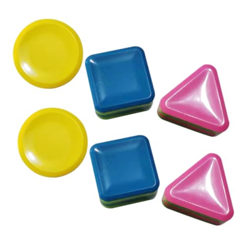 LRXIYODE 6 Stck Teiliges Rhythmus schüttelinstrument aus Kunststoff mit Geometrischen Formen Bunte Kindergarten Spielzeugshaker für Sicher Langlebig Fördert Farb Formenerkennung von LRXIYODE