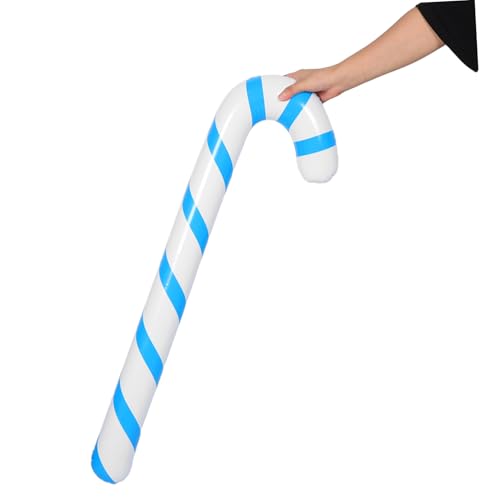 LRXIYODE 6 Stück Aufblasbare Candy Cane Ballons Bunte Weihnachts Deko Vielseitig Einsetzbar als Party Accessoire für Geburtstage Hochzeiten und Festliche Events Platzsparend Verstaubar von LRXIYODE