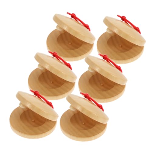 LRXIYODE 6 Stück Holz Finger Kastagnetten Musikinstrumente für Pädagogische Rhythmusspielzeuge Fördert Feinmotorik Musikalische Wahrnehmung für Frühkindliche Bildung LRXIYODE 6 Stück Holz Finger Kastagnetten Musikinstrumente für Pädagogische Rhythmusspielzeuge Fördert Feinmotorik Musikalische Wahrnehmung für Frühkindliche Bildung von LRXIYODE