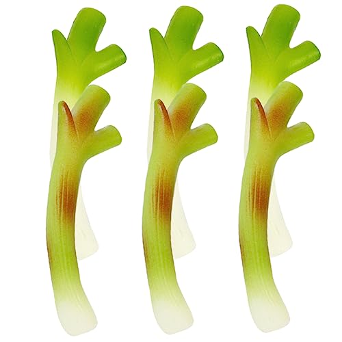 LRXIYODE 6 Stück Künstliche Grüne Zwiebeln Teiliges Realistische Deko Gemüse Modell für Fotografie Requisiten Langlebige Küchen Wohnkultur Natürliche von LRXIYODE