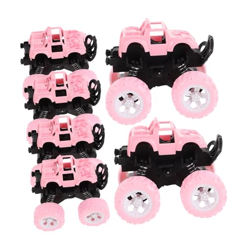 LRXIYODE 6 Stück Offroad Spielzeugautos mit Reibungsantrieb Inertial Pullback Funktion Robuste Geländewagen aus Kunststoff Pastellfarben Kinderfreundlich für Geburtstag und Partyspaß von LRXIYODE