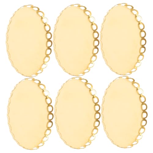 LRXIYODE 6 Stück Puppenhaus-Tablett Essen Mini plastiktisch plastikenten verkleidung plasure Decor caakg kleines Schüsselmodell winzige Geteilte Tellerdekoration Puppengeschirr Harz Golden von LRXIYODE