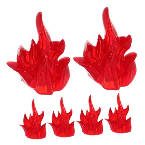 LRXIYODE 6 Stück Puzzle Bausteine Actionfigur Flammen Feuerspielzubehör Kreative Flammenmodelle Halloween Flame Decor Miniaturflammeffekte Feuer kreatives Spiel Mini-Bausteine Plastik rot LRXIYODE 6 Stück Puzzle Bausteine Actionfigur Flammen Feuerspielzubehör Kreative Flammenmodelle Halloween Flame Decor Miniaturflammeffekte Feuer kreatives Spiel Mini-Bausteine Plastik rot von LRXIYODE