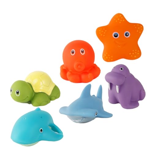 LRXIYODE 6 Stück Teiliges Badewannenspielzeug für Kleinkinder Farbwechselnde Cartoon Tiere mit Wärmeempfindlichkeit für Sicheres Baden von Junge Mädchen und Spielerischen Badespaß LRXIYODE 6 Stück Teiliges Badewannenspielzeug für Kleinkinder Farbwechselnde Cartoon Tiere mit Wärmeempfindlichkeit für Sicheres Baden von Junge Mädchen und Spielerischen Badespaß von LRXIYODE