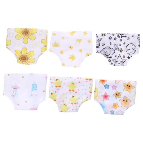 LRXIYODE 6 Stück Teiliges Elastische Puppenunterwäsche aus Hochwertigem Verstellbare Realistische Mädchen Doll Panties für Spielzeugpuppen Sicher und Komfortabel für DIY Spielspaß von LRXIYODE