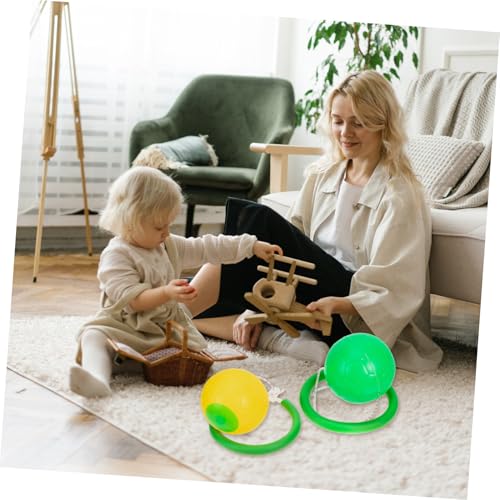 LRXIYODE 6 Stück Teiliges Fitness Skip Ball für Einbeinige Sprungbälle mit Knöchelband Fördert Koordination und Motorik Leicht Tragbar für Gesundes Bewegungstraining von LRXIYODE