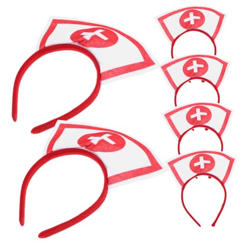 LRXIYODE 6 Stück Teiliges Halloween Nurse Stirnband Ergonomisch Gestaltetes Cosplay Haarband Komfortabler Kopfschmuck für Halloween Party und Krankenschwester Kostüm Zubehör von LRXIYODE
