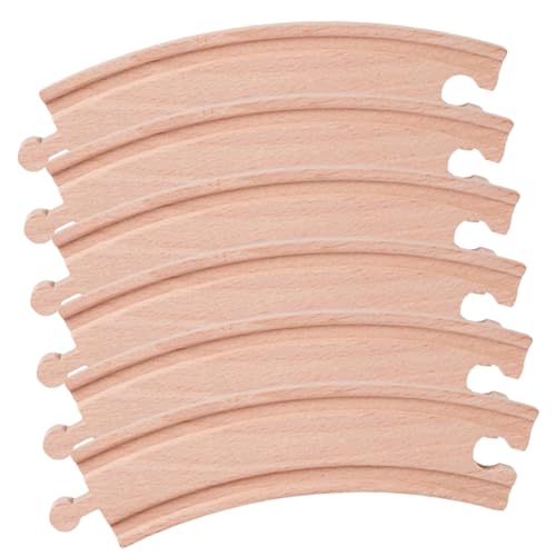 LRXIYODE 6 Stück Teiliges Holzspielzeug Zugschienen Gebogene Gleise aus Hochwertigem Holz Fördert Feinmotorik und Kreativität Vielseitig für Kinderpartys Familien und Outdoor Spielspaß LRXIYODE 6 Stück Teiliges Holzspielzeug Zugschienen Gebogene Gleise aus Hochwertigem Holz Fördert Feinmotorik und Kreativität Vielseitig für Kinderpartys Familien und Outdoor Spielspaß von LRXIYODE