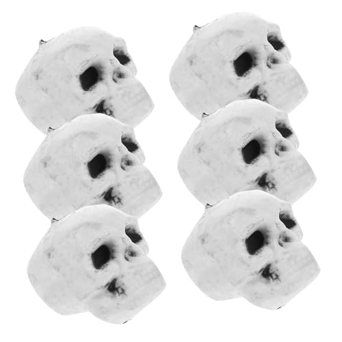 LRXIYODE 6 Stück Teiliges Kleine Halloween Deko aus Realistische Schädel Miniatur für Gruselige Party Fotorequisiten für Escape Room und Kostümparty LRXIYODE 6 Stück Teiliges Kleine Halloween Deko aus Realistische Schädel Miniatur für Gruselige Party Fotorequisiten für Escape Room und Kostümparty von LRXIYODE