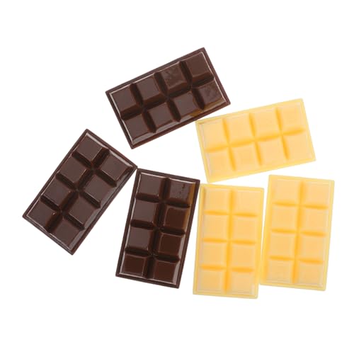 LRXIYODE 6 Stück Teiliges Künstliche Schokoladenfiguren aus Resin Realistische Kleine Deko Schokolade Langlebig und Pflegeleicht als Fotorequisite und Wohnaccessoire von LRXIYODE