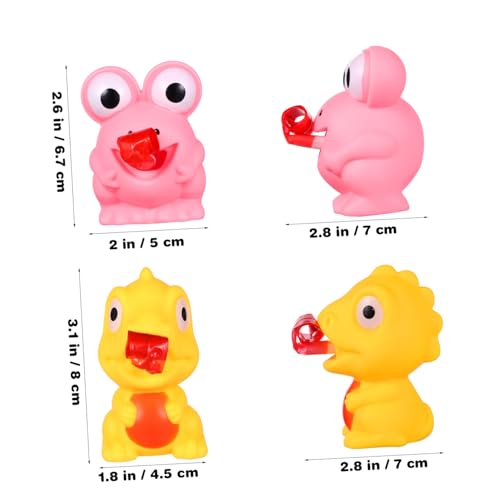 LRXIYODE 6 Stück Teiliges Squeeze Weichem TPR mit Lustigen Frosch Dinosaurierfiguren Herausragende Zunge Stressabbauend Tragbar als Partygeschenk und Schreibtischdeko für Zufällige Farbe von LRXIYODE