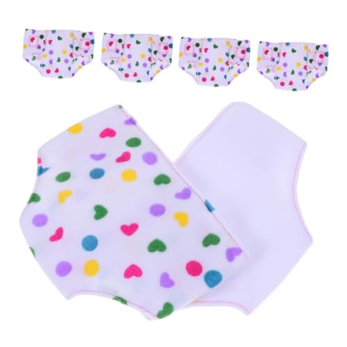 LRXIYODE 6 Stück Teiliges Wiederverwendbare Puppenwindeln Verstellbare Unterwäsche für Babypuppen Passgenaue Puppenkleidung Zubehör für Rollenspiele und Kreatives von LRXIYODE