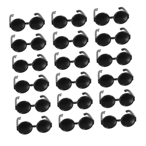 LRXIYODE 60 Stück Mini Sonnenbrillen für Puppen Leichte Kunststoff Accessoires Modische Miniatur Brillen für DIY Puppenkostüme für Puppenhaus und Geschenkideen von LRXIYODE