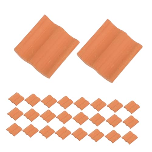 LRXIYODE 60 Stück Realistische Handgefertigte Dachziegel für Puppenhaus und Mikrolandschaft für Sandtisch Modelle und DIY Projekte von LRXIYODE