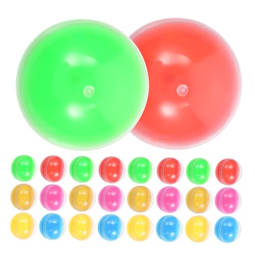 LRXIYODE 60 Stück Runde Halbtransparente Vending Machine Kapseln Befüllbare Plastikkugeln für Partygeschenke Klassenzimmer Preise Überraschungsspielzeug Sichere Materialien von LRXIYODE