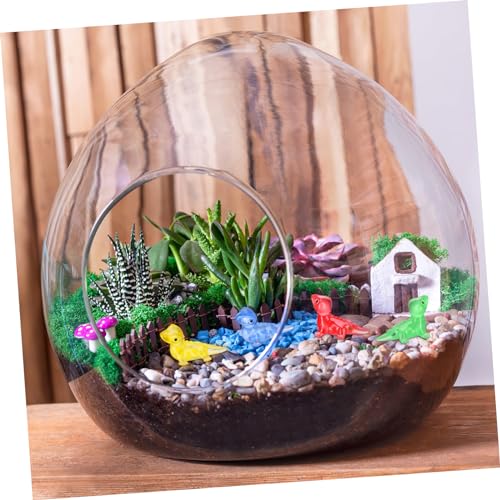 LRXIYODE 60 Stück Teiliges Miniatur Leuchtende Harz Eidechsen Figuren Bunte Kleine Reptilien Miniaturen Deko Für Garten Aquarium DIY Landschaften Geschenkidee von LRXIYODE