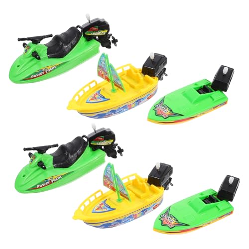 LRXIYODE 6Stücke Badespielzeug Boote für Robuste Kunststoffspielzeuge Segelboote Schnellboote und Motorboote für Badewanne und Vielseitigen von LRXIYODE
