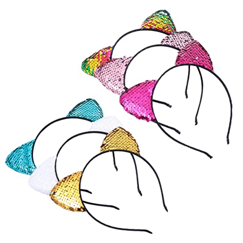 LRXIYODE 6Stücke Katzenohr Haarband Glitzer Stirnbänder Regenbogen für Halloween Weihnachten und Festivals Haarschmuck für Partys LRXIYODE 6Stücke Katzenohr Haarband Glitzer Stirnbänder Regenbogen für Halloween Weihnachten und Festivals Haarschmuck für Partys von LRXIYODE