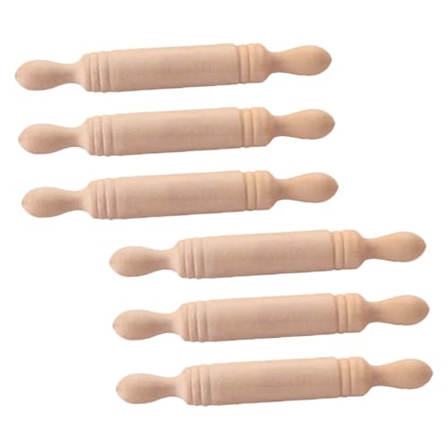 LRXIYODE 6stücke Miniatur Nudelholz Teiliges Holz Zubehör Für Puppenhäuser Und Kinderküchen Lernspielzeug Für Kreative Rollenspiele Sicheres Und Gesundes Material Für Junge Mädchen LRXIYODE 6stücke Miniatur Nudelholz Teiliges Holz Zubehör Für Puppenhäuser Und Kinderküchen Lernspielzeug Für Kreative Rollenspiele Sicheres Und Gesundes Material Für Junge Mädchen von LRXIYODE