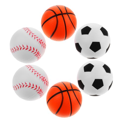 LRXIYODE 6Stücke Quetschspielzeug Form Stressbälle für Partygeschenk Dehnbar aus PU Fußball Baseball für Emotionale LRXIYODE 6Stücke Quetschspielzeug Form Stressbälle für Partygeschenk Dehnbar aus PU Fußball Baseball für Emotionale von LRXIYODE