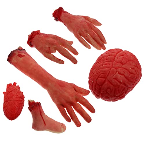 LRXIYODE 6Stücke Teiliges Blutige Körperteile Für Halloween Deko Realistische Gruselige Accessoires Für Party Requisite Für Schaurige Halloween Feiern LRXIYODE 6Stücke Teiliges Blutige Körperteile Für Halloween Deko Realistische Gruselige Accessoires Für Party Requisite Für Schaurige Halloween Feiern von LRXIYODE