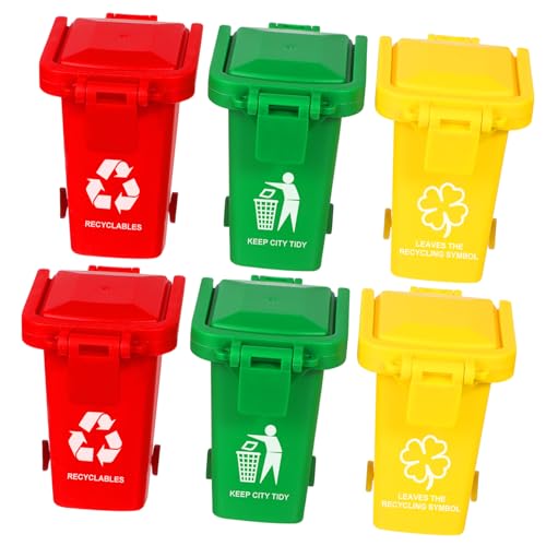 LRXIYODE 6Stücke Teiliges Lernspielzeug für Bunte Mülltonnen mit Deckel Recyclingbewusstsein und Kognitiven Fähigkeiten für Kreatives LRXIYODE 6Stücke Teiliges Lernspielzeug für Bunte Mülltonnen mit Deckel Recyclingbewusstsein und Kognitiven Fähigkeiten für Kreatives von LRXIYODE