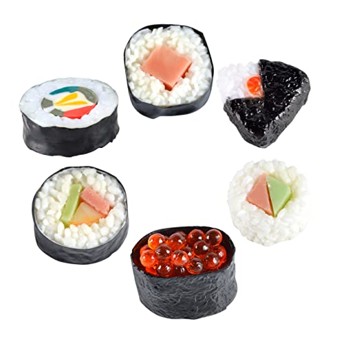 LRXIYODE 6Stücke Teiliges Realistisches Sushi Modellset aus Hochwertigem Künstliche Sushi Dekoration für Fotografie und Tischgestaltung für Sushi Restaurants und Events LRXIYODE 6Stücke Teiliges Realistisches Sushi Modellset aus Hochwertigem Künstliche Sushi Dekoration für Fotografie und Tischgestaltung für Sushi Restaurants und Events von LRXIYODE