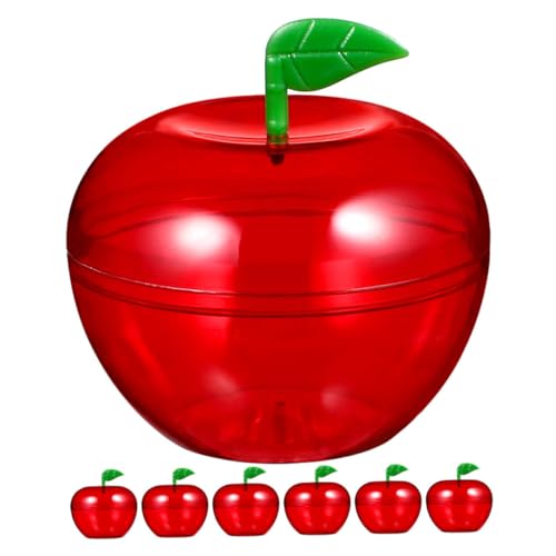 LRXIYODE 7 Stück Boxen Pralinenschachtel Süßigkeitenbehälter behandeln weihnachtliche Leckereien-Boxen geschenkverpackung Partydekoration Geschenkboxen lucken Süßigkeitenhalter Plastik rot von LRXIYODE