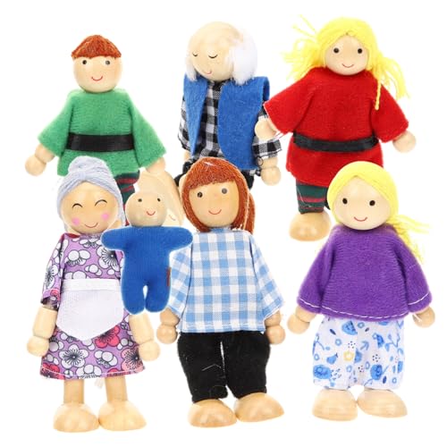 LRXIYODE 7 Stück Teiliges Holzpuppen für Bewegliche Figuren für Rollenspiele für Kreative Interaktionen und Familienspiele Sicheres Material aus Holz und Fördert Kommunikation und Fantasie LRXIYODE 7 Stück Teiliges Holzpuppen für Bewegliche Figuren für Rollenspiele für Kreative Interaktionen und Familienspiele Sicheres Material aus Holz und Fördert Kommunikation und Fantasie von LRXIYODE