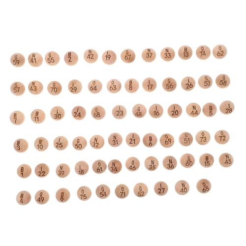 LRXIYODE 75 Stück Teiliges Set Holz Bingozahlen aus Robustem mit Klar Gravierten Nummern Langlebig für Familienfeiern Teamspiele und Interaktive Events LRXIYODE 75 Stück Teiliges Set Holz Bingozahlen aus Robustem mit Klar Gravierten Nummern Langlebig für Familienfeiern Teamspiele und Interaktive Events von LRXIYODE
