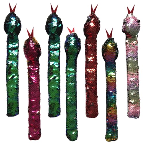 LRXIYODE 7Stücke Pailletten Schlangen Slap Bänder Lustige Partyarmbänder für Wiederverwendbar Sicher und Bequem Perfektes für Festivals und Feiern LRXIYODE 7Stücke Pailletten Schlangen Slap Bänder Lustige Partyarmbänder für Wiederverwendbar Sicher und Bequem Perfektes für Festivals und Feiern von LRXIYODE