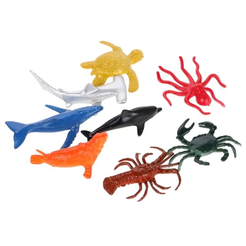 LRXIYODE 8 Stück Meerestiermodell Tiere aus dem Meer Marine Tier Kinderzimmer Dekoration Meerestiere Meerestier Modelle Mini-Meerestierfiguren Mini-Meeresfiguren Plastik von LRXIYODE
