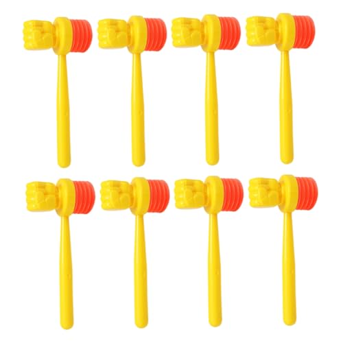 LRXIYODE 8 Stück Teiliges Mini Kunststoff Hammer für Sicherer Geräuschloser Gummihammer für Indoor Outdoor Spiele Pädagogisches Lernspielzeug Glatte Oberfläche ohne Grate Langlebig und von LRXIYODE