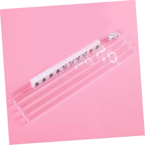 LRXIYODE 8 Stück Teiliges Mini Mahjong Ständer aus Klarem Kunststoff Praktischer Mahjong Halter zur Sicheren Organisation und Anti Fall Schutz für Reisen Familien und Spieler mit Arthritis von LRXIYODE
