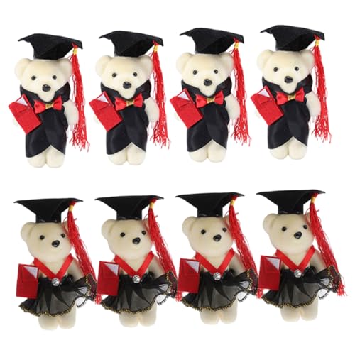 LRXIYODE 8 Stück Teiliges Mini Plüschbär Doktorhut Kleine Abschlussbären Cartoon-stofftiere aus Vlies und Schaumstoff Süße DIY-abschlussdeko für Blumensträuße Männliche und Weibliche LRXIYODE 8 Stück Teiliges Mini Plüschbär Doktorhut Kleine Abschlussbären Cartoon-stofftiere aus Vlies und Schaumstoff Süße DIY-abschlussdeko für Blumensträuße Männliche und Weibliche von LRXIYODE