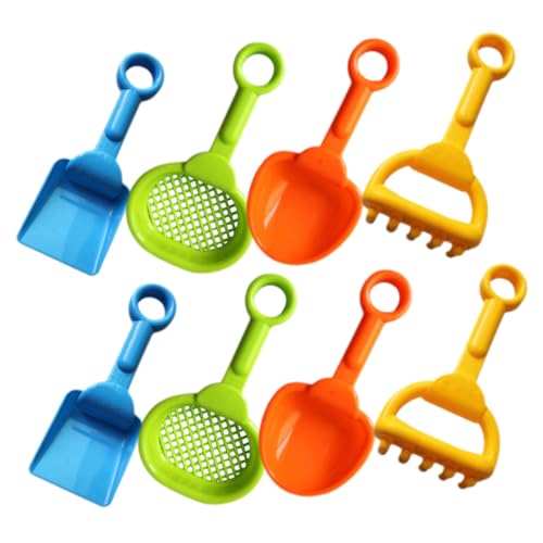LRXIYODE 8 Stück Teiliges Strandspielzeug Set Tragbare Mini Schaufeln aus Kunststoff für Sandkasten und Strand Perfektes Handfertigkeiten und Spaß im Freien Zufällige Farbe Zufällige Farbe von LRXIYODE