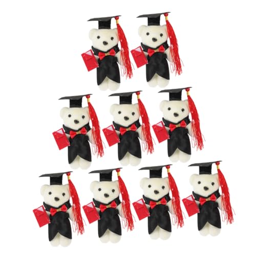 LRXIYODE 9 Stück Graduierungsbär Plüschspielzeug Teiliges Weicher Abschlussfeier Partydekoration Niedlicher Plüschbär Fotorequisit für Erwachsene von LRXIYODE