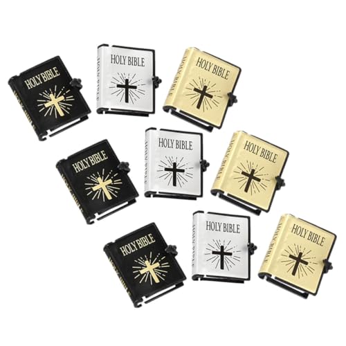 LRXIYODE 9 Teiliges Puppenhaus Bibel Dekoration Mini Bücher Puppenhaus Zubehör Puppenhaus Ornament Puppenhaus Mini Bücher Miniaturbücher Puppenhaus Bücher Miniaturbuch Für von LRXIYODE