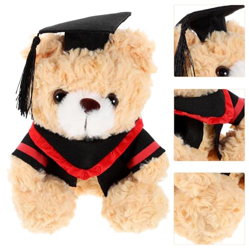 LRXIYODE Abschluss Bär Plüschtier mit Doktorhut und Outfit Süßer für Graduierungsfeier für Absolventen Niedliches für Schlafzimmer und Wohnzimmer Langlebig und von LRXIYODE