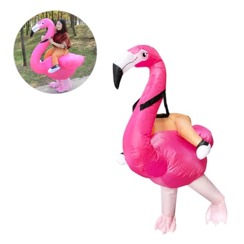 LRXIYODE Aufblasbares Flamingo Kostüm Erwachsene Party Fancy Dress Lustiges Cosplay Outfit für Halloween Karneval Maskenball und Kostümfest von LRXIYODE