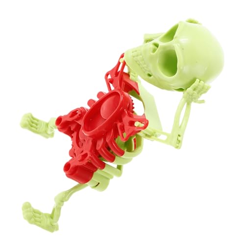 LRXIYODE Aufziehbares Tanzendes Skelettspielzeug aus Druck Wind Up Skeleton Toy für Halloween Party Lustiges Stressabbau für Erwachsene Grün Rot von LRXIYODE