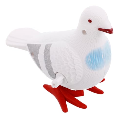 LRXIYODE Aufziehspielzeug Taube für Charmantes Realistisches Pigeon Fördert Hand Augen Koordination und Reaktionszeit für Straßenstände und Party Weiß von LRXIYODE