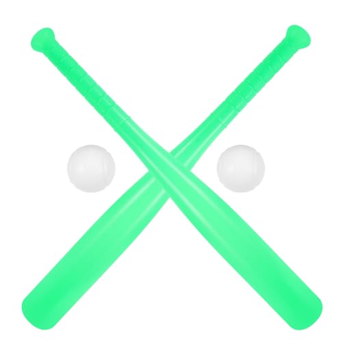 LRXIYODE Baseball Set Outdoor für Kleinkinder Ab Jahren Leichtes Interaktives Trainings Set mit Grünem Kunststoff schläger und Ball Fördert Koordination und Motorik von LRXIYODE