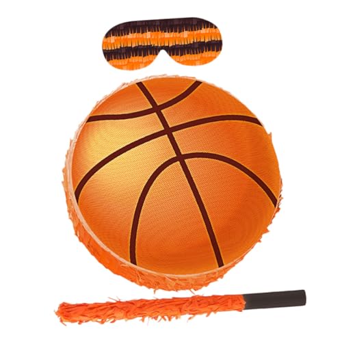 LRXIYODE Basketball Pinata mit Blindfold und für Robuste Karton-basketballform mit Aufhängeschlaufe Buntes Partyspiel für Sport-themen-geburtstagsfeiern Leicht zu Befüllen mit Konfetti und LRXIYODE Basketball Pinata mit Blindfold und für Robuste Karton-basketballform mit Aufhängeschlaufe Buntes Partyspiel für Sport-themen-geburtstagsfeiern Leicht zu Befüllen mit Konfetti und von LRXIYODE