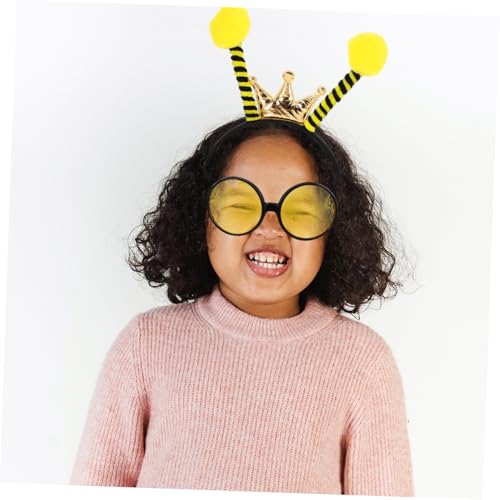 LRXIYODE Bienenkostüm Set mit Lustigem Stirnband und Gelben Sonnenbrillen Cartoon Biene Party accessoires für Erwachsene und Jugendliche Fotorequisit für Fasching Halloween Geburtstage und von LRXIYODE